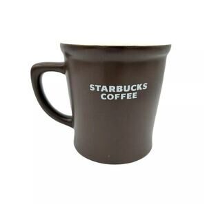 Starbucks Brown and white Coffee Mug / Tea Cup 2008 Large 16 oz